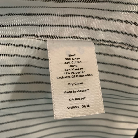 Talbots Linen Blend Polkadot Nautical Blazer Size 8 - Picture 14 of 16